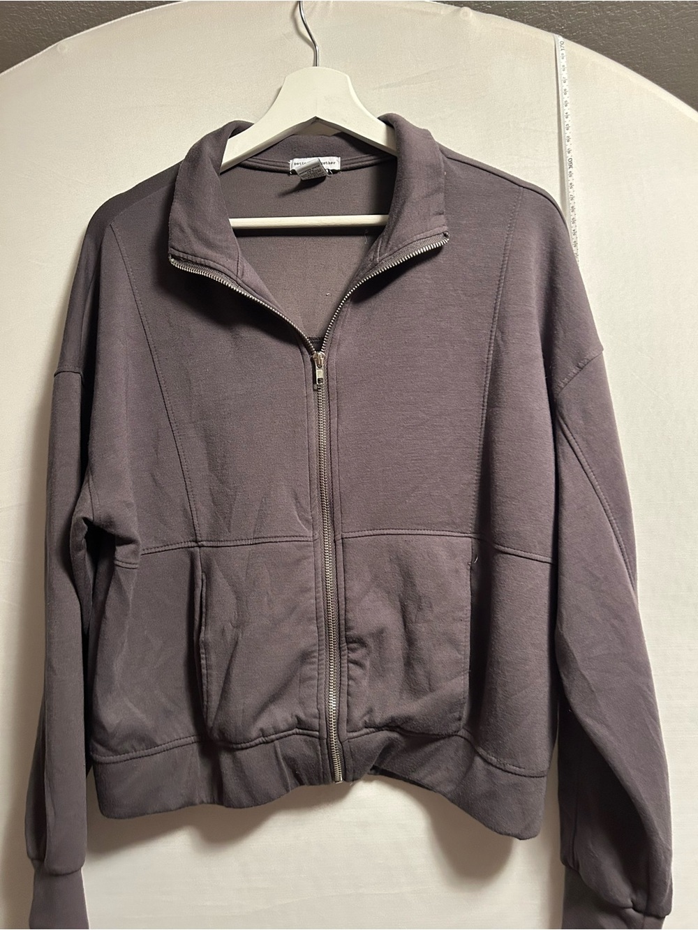 Better together womens Zip Front Jacket in Mauve Gray
